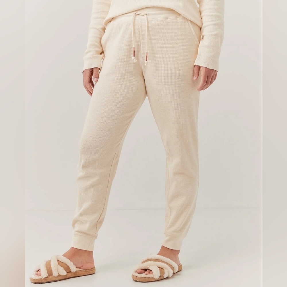 Pact Women's Two-Piece Thermal Pajama Set in Rust - Picture 3 of 9